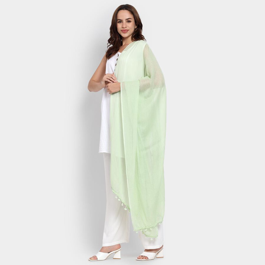 Ladies' Dupatta, हल्का हरा, large image number null