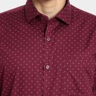 Men's 100% Cotton Formal Shirt, Wine, small image number null