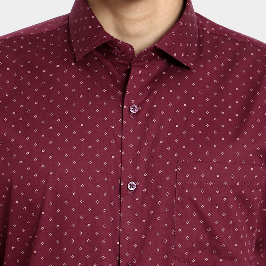 Men's 100% Cotton Formal Shirt, Wine, large image number null