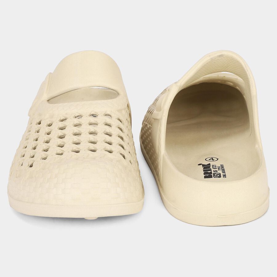 Women's Beige Slip-On Clogs, गहरा पीला, large