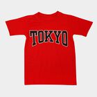 Boys Red Crew Neck Regular Boys T-Shirt, Red, small