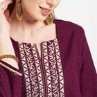Women Cotton Kurta, वाइन, small image number null