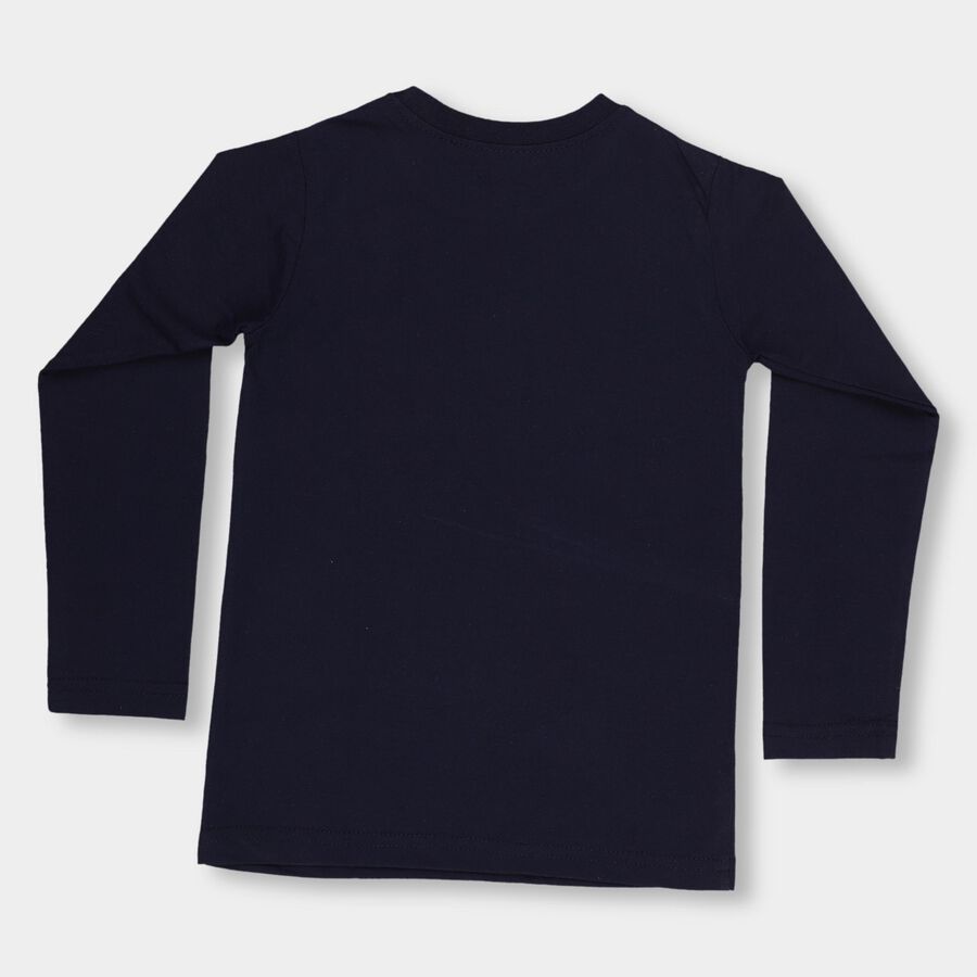 Boys' T-Shirt, Navy Blue, large image number null