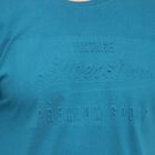 Cotton Solid Round Neck T-Shirt, Teal Blue, small image number null