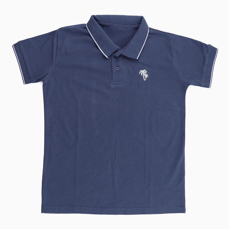 Boys' Half Sleeves T-Shirt, नेवी ब्लू, large image number null