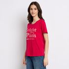 Ladies' 100% Cotton Round Neck T-Shirt , Fuchsia, small image number null