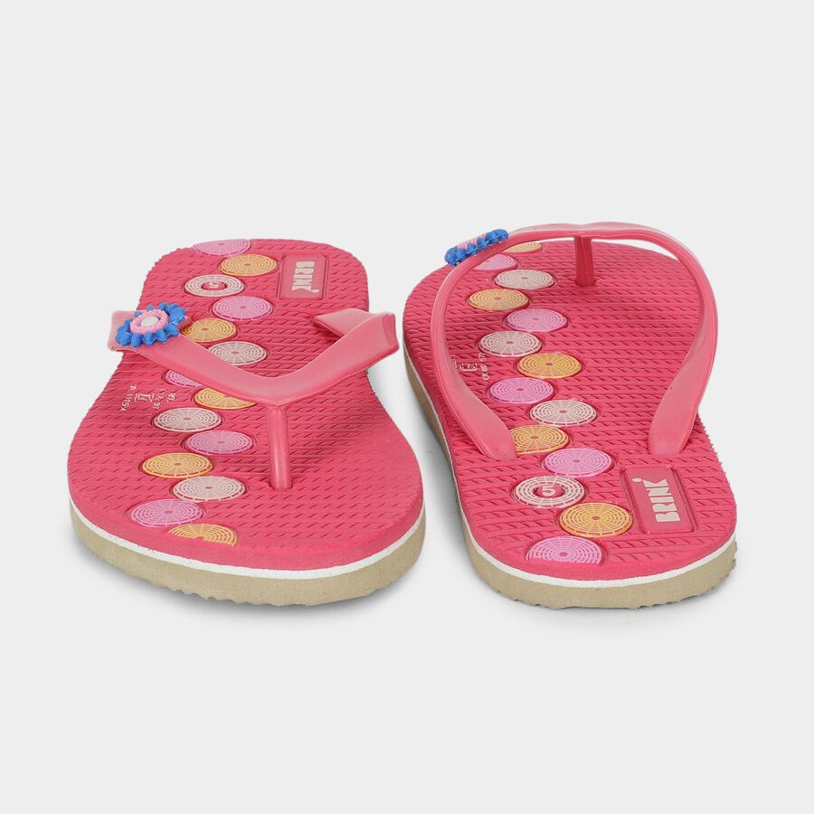 Women's Pink Flip-Flops Slippers, गुलाबी, large