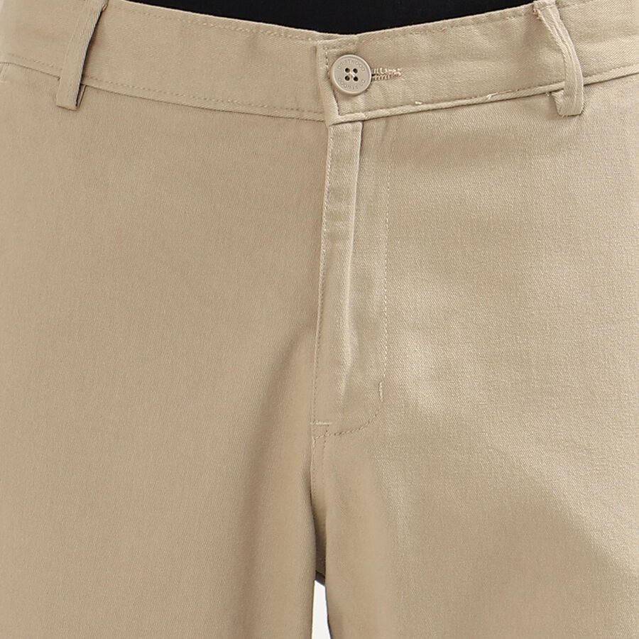 Men's Slim Fit Casual Trousers, Beige, large image number null