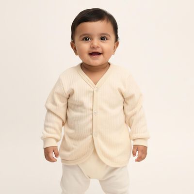Infants Beige Full Sleeve Thermal