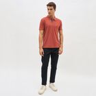 Men's Slim Fit Casual Trousers, Navy Blue, small image number null