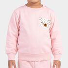 Girls Pink Round Neck Lounge Hipster Set, हल्का गुलाबी, small