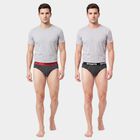 Men's Charcoal Regular Fit Solid Briefs, Charcoal, small