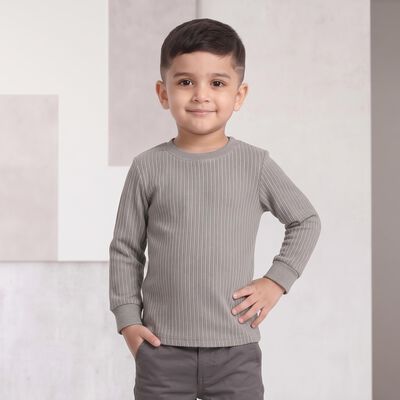 Boys' Grey Long Sleeve Thermal