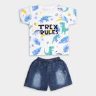 Infant Boys' 100% Cotton Baba Suit , White, small