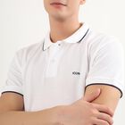 Men's White Polo Neck Classic T-Shirt, White, small