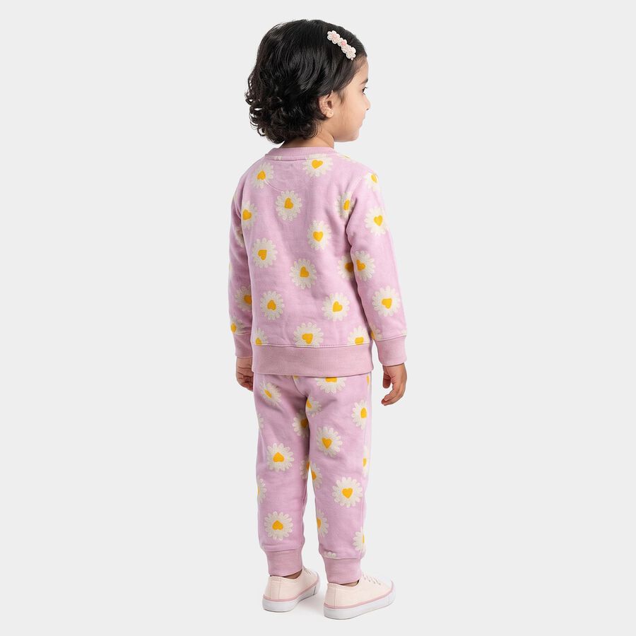 Girls Lilac Round Neck Lounge Hipster Set, Lilac, large