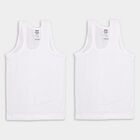Boys' 100% Cotton Vest (Pack of 2), White, small image number null