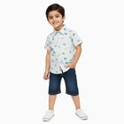 Boys' 100% Cotton Casual Shirt, Light Blue, small image number null