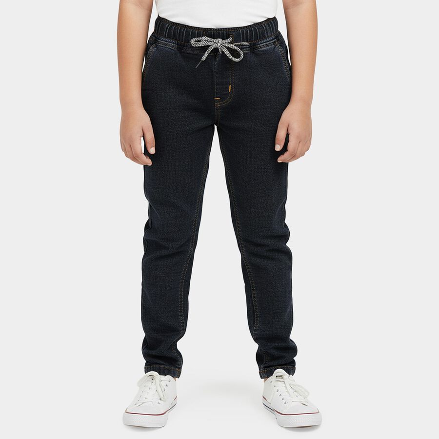 Boys' Jeans, गहरा ग्रे, large