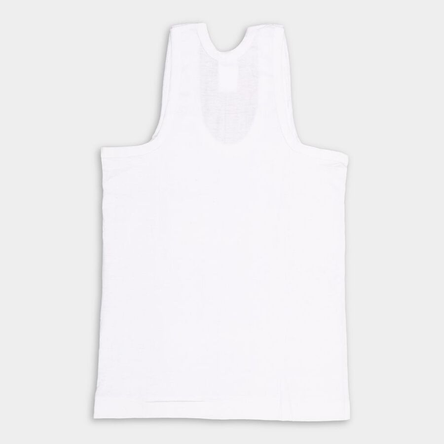 Boys' 100% Cotton Vest (Pack of 2), White, large image number null