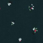 Infants' Dark Forest Green Floral Printed Cotton Pyjama, गहरा हरा, small image number null