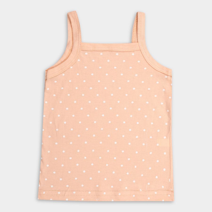 Girls' 100% Cotton Vest (Pack of 2), Peach, large image number null