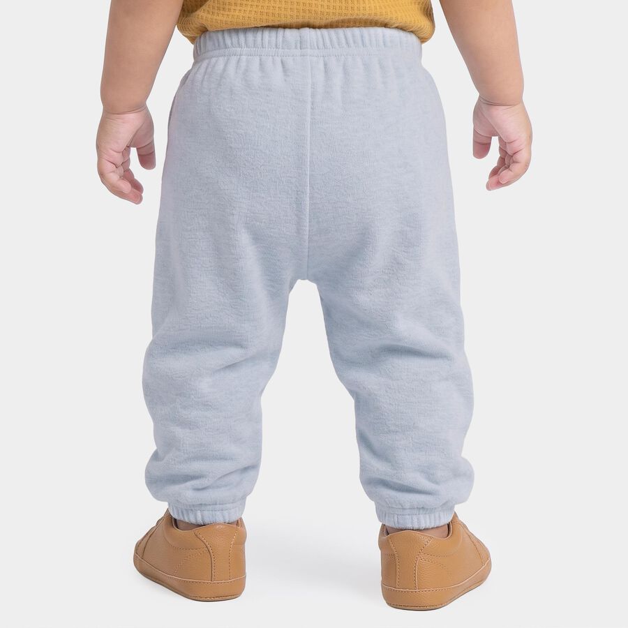 Infants' Light Blue Jogger Fit Bear Print Cotton Pyjama, Light Blue, large