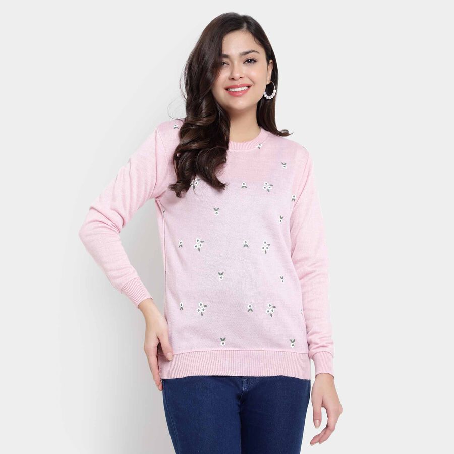 Printed Pullover, Light Pink, large image number null