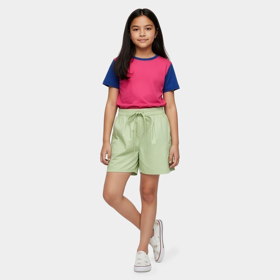 Girls' Shorts, Light Green, large