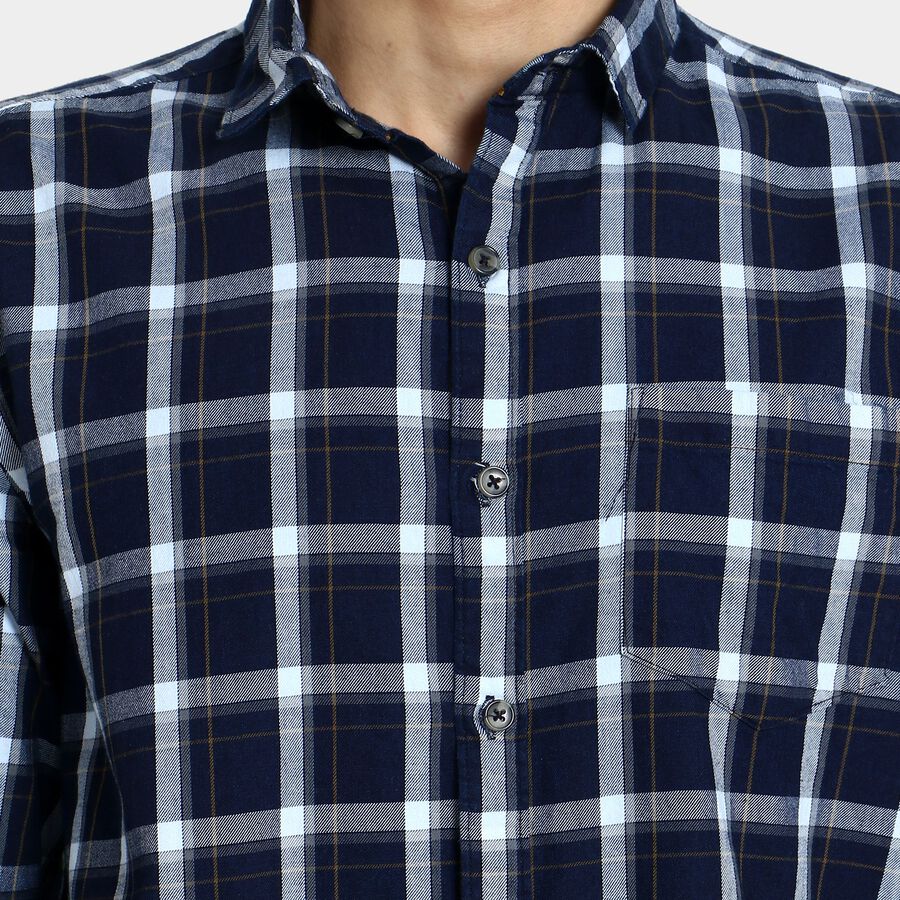 Men's 100% Cotton Casual Shirt, हल्का ग्रे, large image number null