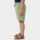 Boys' Green Cotton Blend Regular Fit Bermuda Shorts, हल्का हरा, small