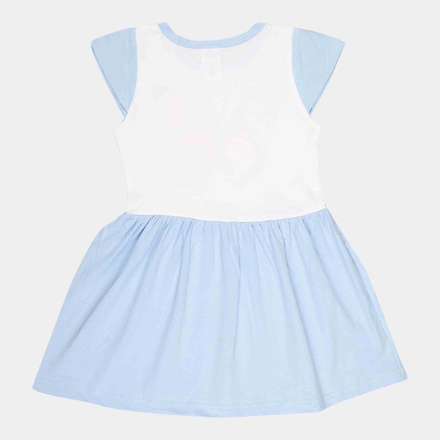 Girls Solid Frock, Light Blue, large image number null