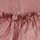 Girls' Pink Puff Sleeve Floral Belt Party Frock, गुलाबी, small