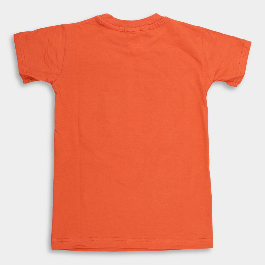 Boys' 100% Cotton Half Sleeves T-Shirt , नारंगी, large image number null
