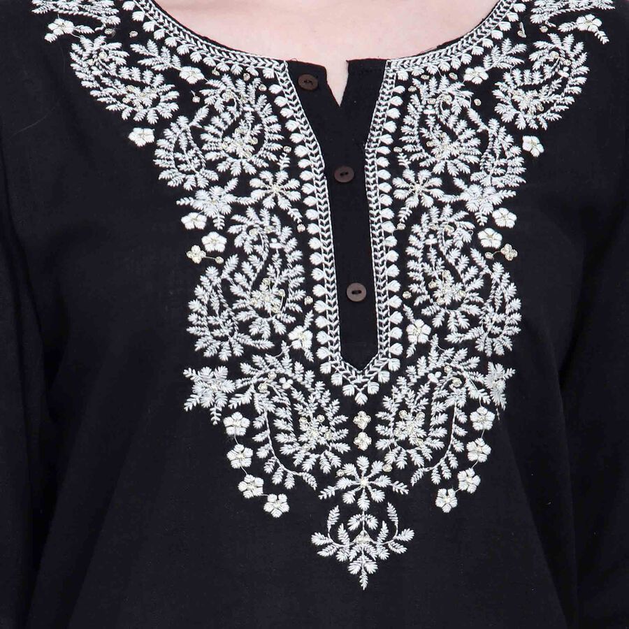 Solid Kurta, Black, large image number null