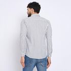 Men's 100% Cotton Casual Shirt , हल्का ग्रे, small