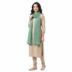 Women's Green Solid Dupatta, Light Green, small