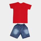 Boys Cotton Baba Suit, Red, small image number null