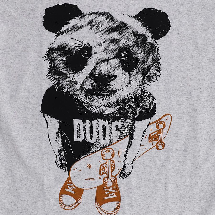 Boys Light Grey Crew Neck Casual T-Shirt, Ecru Melange, large