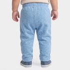Infants Light Blue Straight Fit Graphic Printed Cotton Pyjama, Mid Blue, small