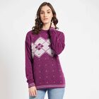 Round Neck Pullover, Wine, small image number null