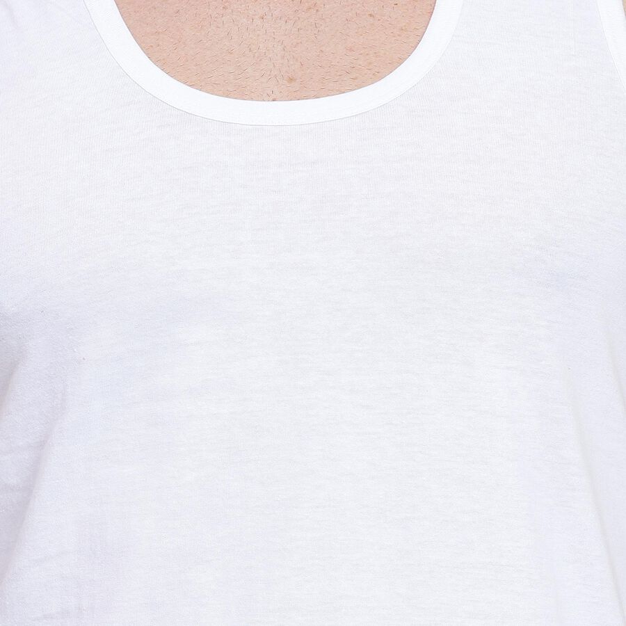 Men's 100% Cotton Vest , White, large image number null