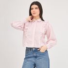 Women's Light Pink Collared Casual Shirt, Light Pink, small image number null