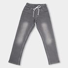 Boys' Grey Slim Fit Washed Jeans, हल्का ग्रे, small image number null