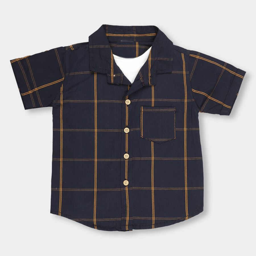 Infants'Shirt, नेवी ब्लू, large image number null