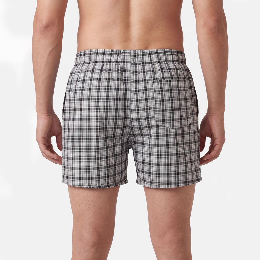 Men's Dark Grey Regular Fit Solid Boxers, Dark Grey, large