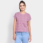 Ladies' Round Neck T-Shirt , बैंगनी, small image number null
