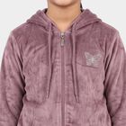Girls Purple Hooded Lounge Set Hipster Set, लाइलेक, small