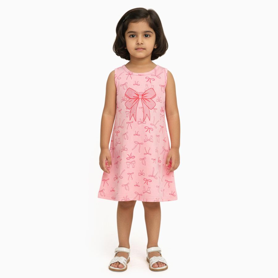 Girls' Frock, Light Pink, large image number null