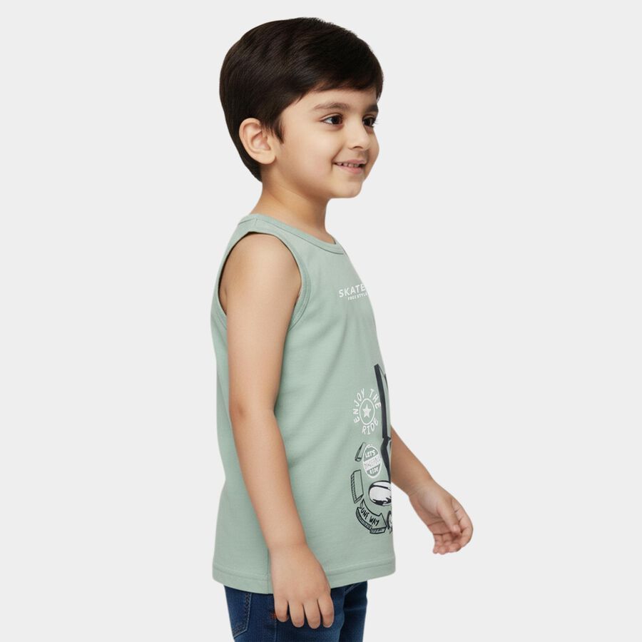 Boys' T-Shirt, हल्का हरा, large